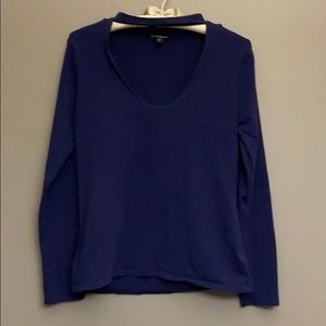 EXPRESS TOP WITH CHOKER DETAIL SZ L PURPLE